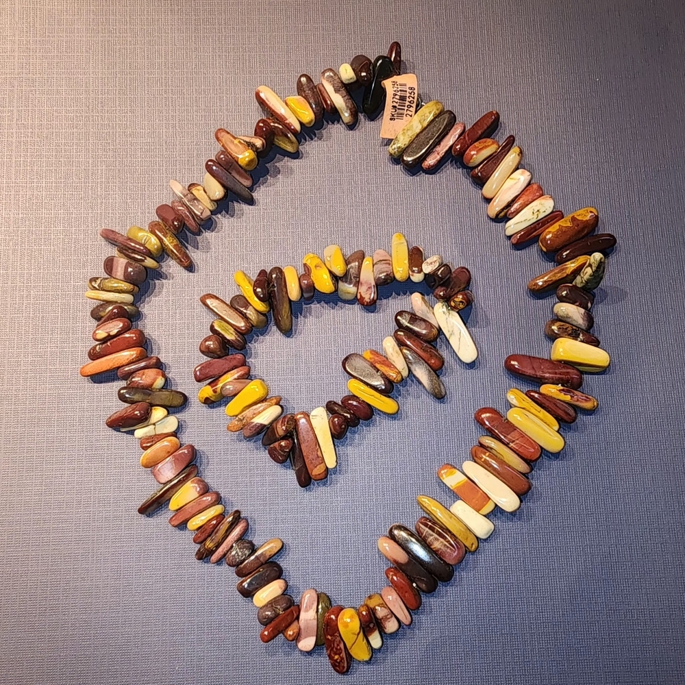 Mookait stones necklace